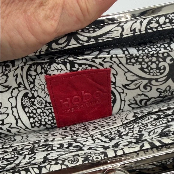 HOBO Pink Leather Clutch with Silver Accents - Picture 6 of 9
